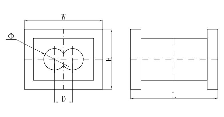 plastic extruder barrel size