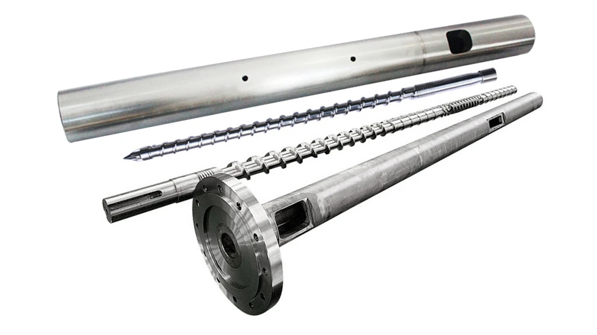 single screw plastic extruder machine barrel and screw assembly